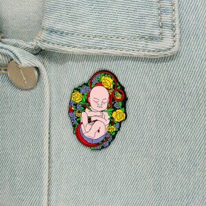 ✨Brooch Jewelry Fetus In The Uterus Pin Enamel Baby Anatomy✨
